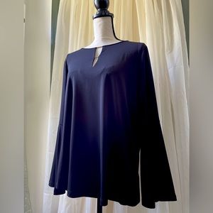 NWT Michael Kors Black Bell Sleeve Tunic Top